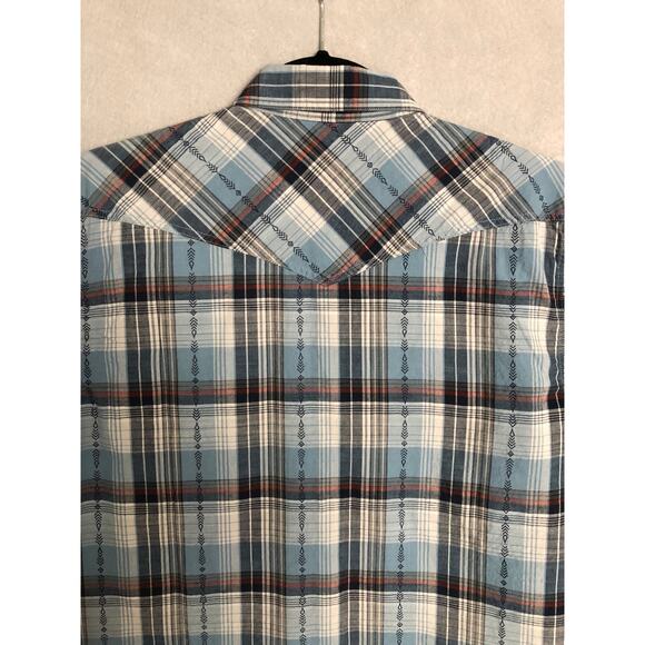 Lucky Brand Western Work Shirt Men's Small Snap Button Short Sleeve NEW - Picture 7 of 9